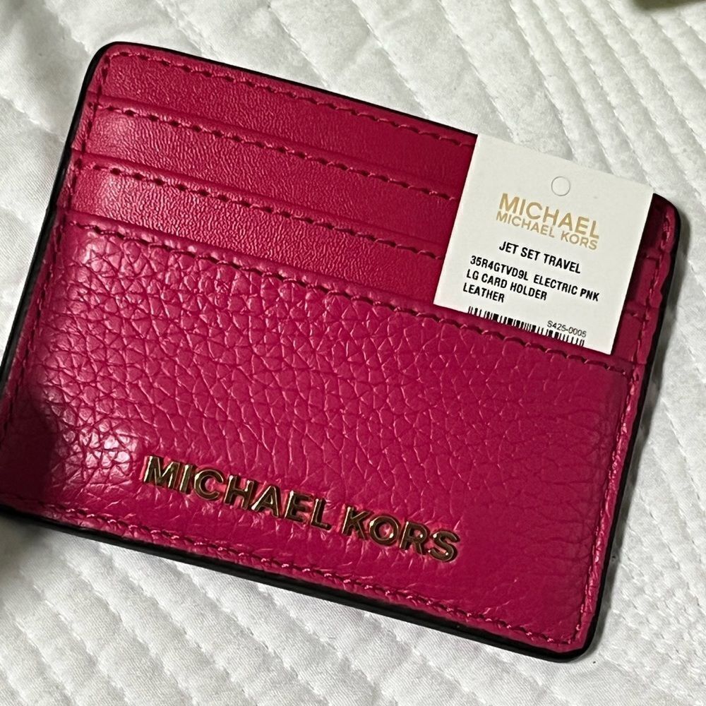 NWT Michael Kors Pink Card Holder - Picture 2 of 12